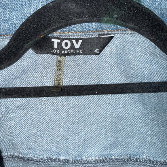 TOV Denim Ruffle Jacket - Picture 6 of 9